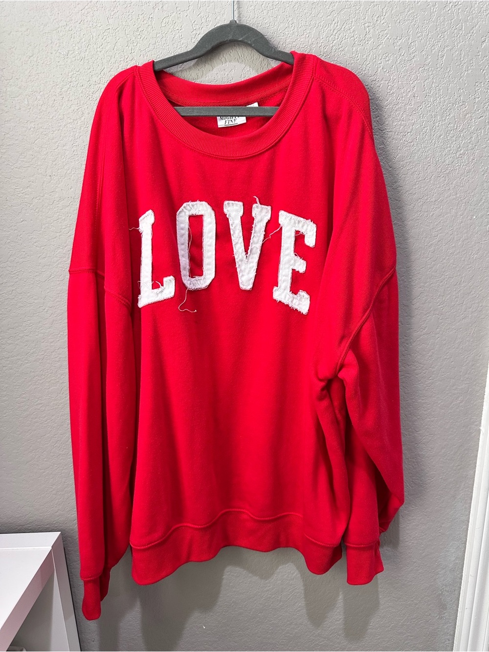 Red 'LOVE' Women’s Sweatshirt - Unbranded Cozy Pullover